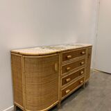 Rattan sideboard, year 70