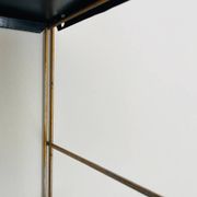 Etagère murale vintage modulable, metal et laiton circa 1960s
