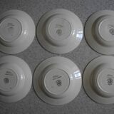 6 Céranord St Amand vintage soup plates 50s