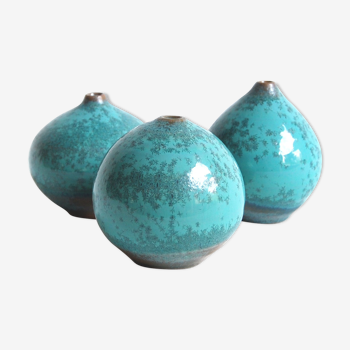 Trio de céramiques miniatures vertes Antonio Lampecco