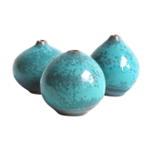 Trio de céramiques miniatures vertes Antonio Lampecco
