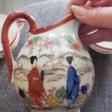 Pot a lait et 2 tasses porcelaine fine japonaise