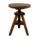 Wooden tripod stool with vintage screw