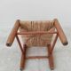 Vintage children's chair in wood and straw