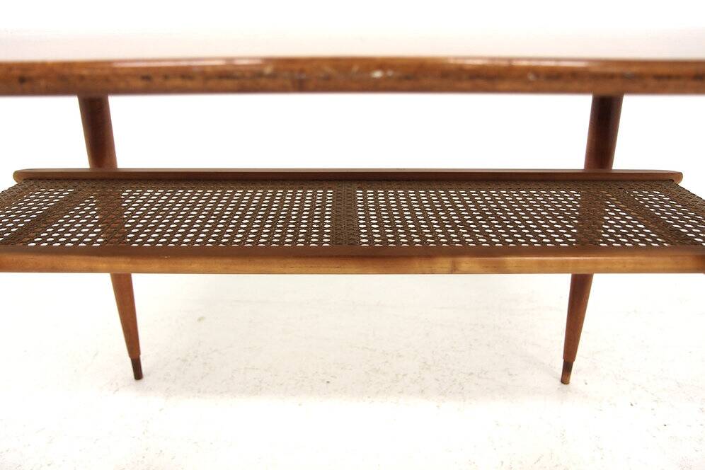 Table basse scandinave en acajou, Suède, 1950
