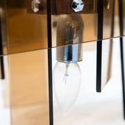Lampes en verre orange six ampoules
