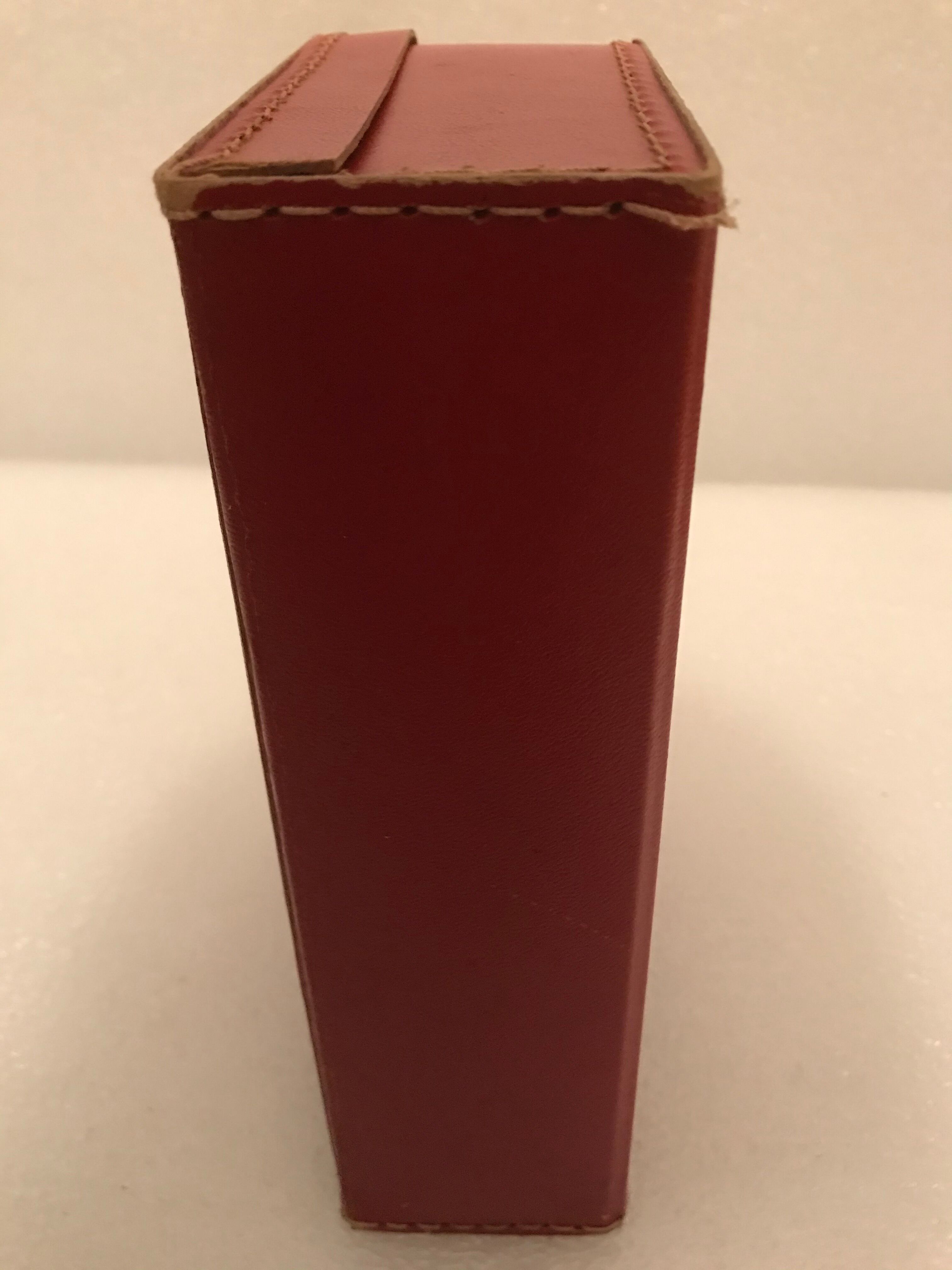 Vintage red card suitcase