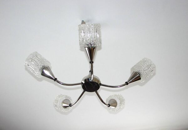 Brass chandelier, Modern 1970s