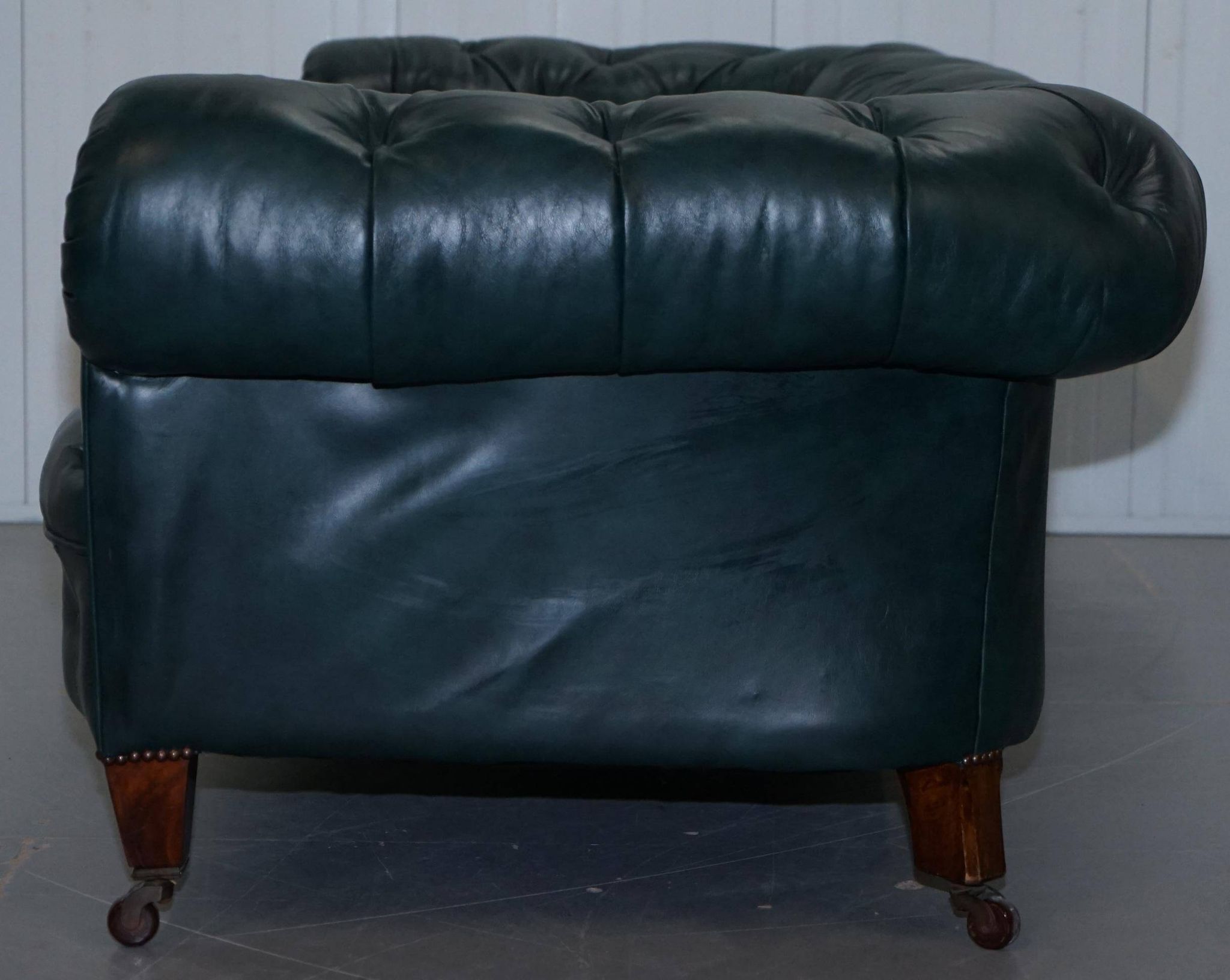 Victorian restored leather Chesterfield sofa 1890 Cornelius V Smith with springs
