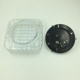 Ceiling lamp in molded glass with relief