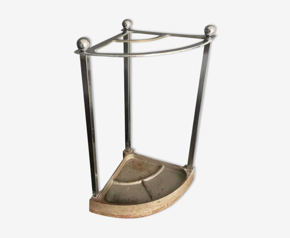 Porte parapluie vintage art déco en métal chromé, France 1930 vintage
