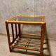 Table basse en rotin vintage