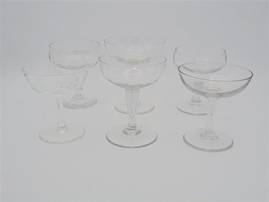 Lot 6 cups champagne mismatched