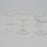 Lot 6 cups champagne mismatched