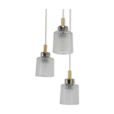 Mid century adjustable glass suspension by Pokrok Zilina, 1970s
