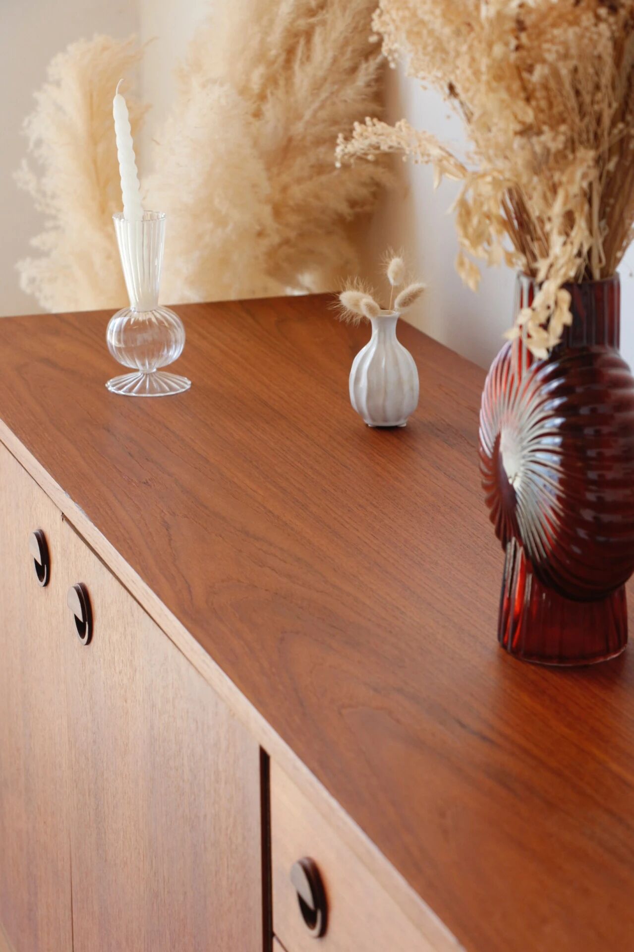 Vintage Scandinavian teak sideboard (220 cm)