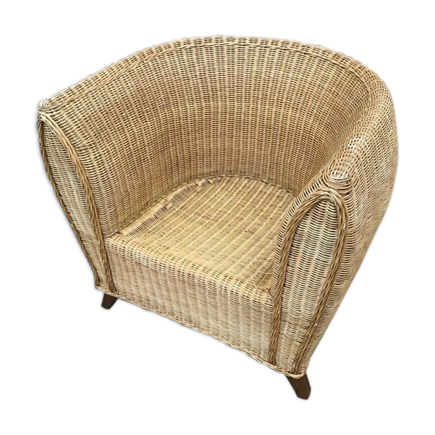Vintage gondola chair in rattan