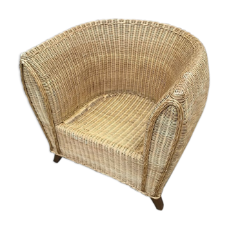 Vintage gondola chair in rattan