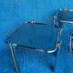 Set of 3 vintage nesting tables 1970 hollywood regency gold metal