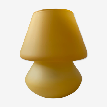 Vintage mushroom lamp in yellow glass habitat