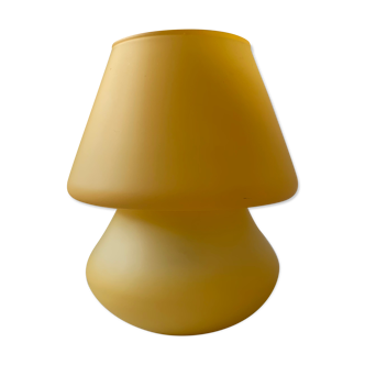 Vintage mushroom lamp in yellow glass habitat