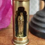 vierge miniature de voyage laiton souvenir de pèlerinage