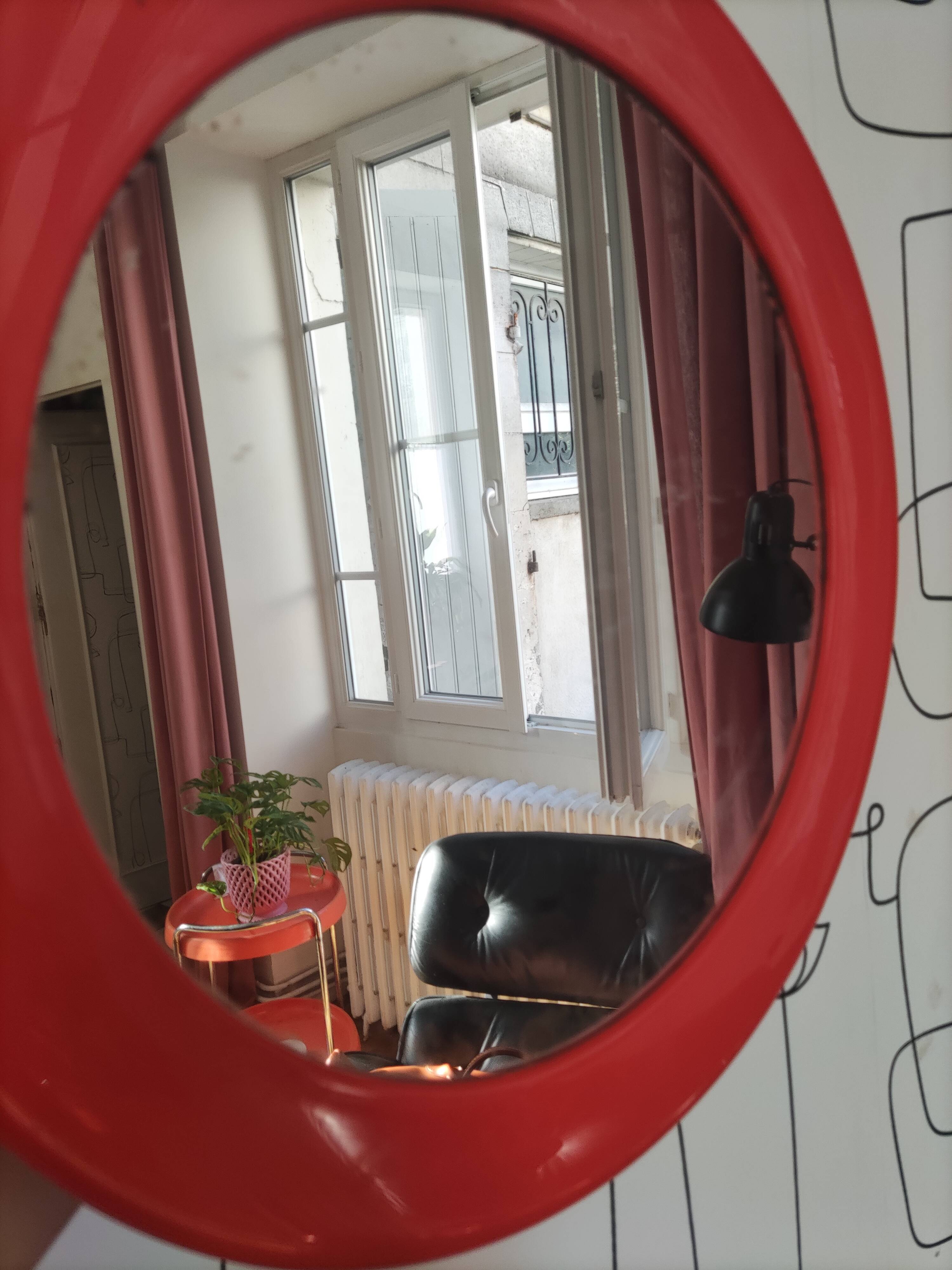 Miroir mural vintage plastique