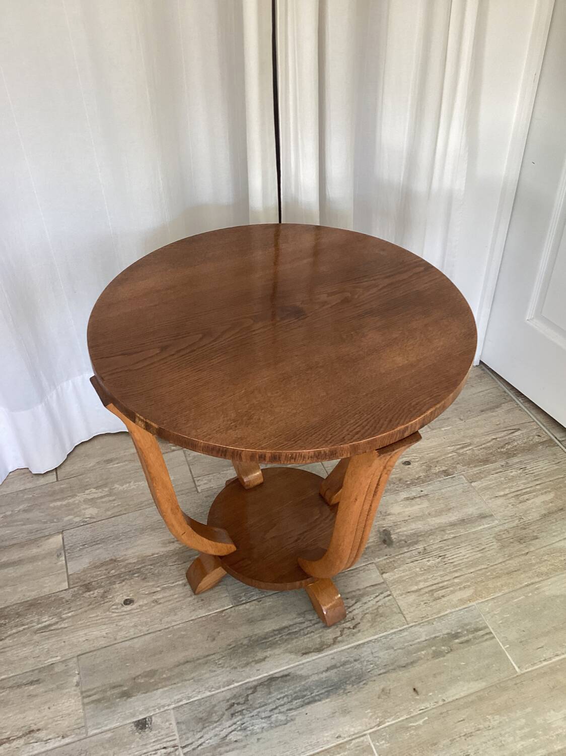 Art Deco round side table from the 1950s