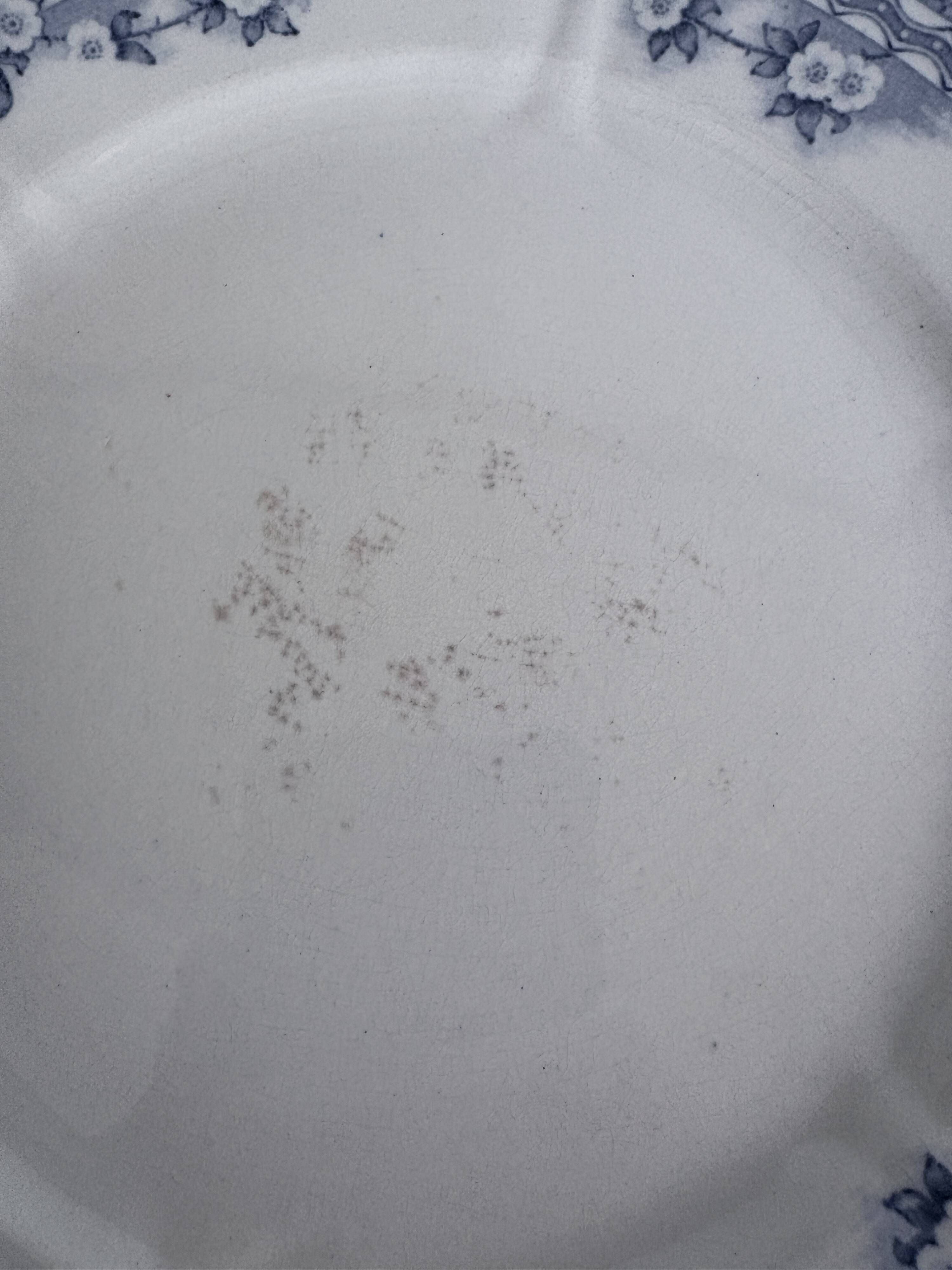 4 antique plates by Franz Anton Mehlem "Anita", antique porcelain