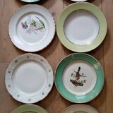 Vintage mismatched plates