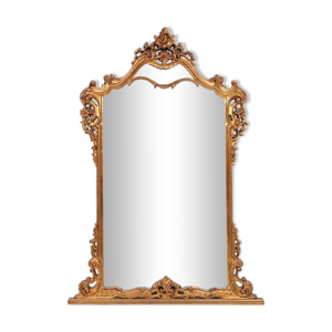 Miroir console en bois - style louis