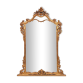 Miroir console en bois sculpté de style Louis XV, France, vers 1970