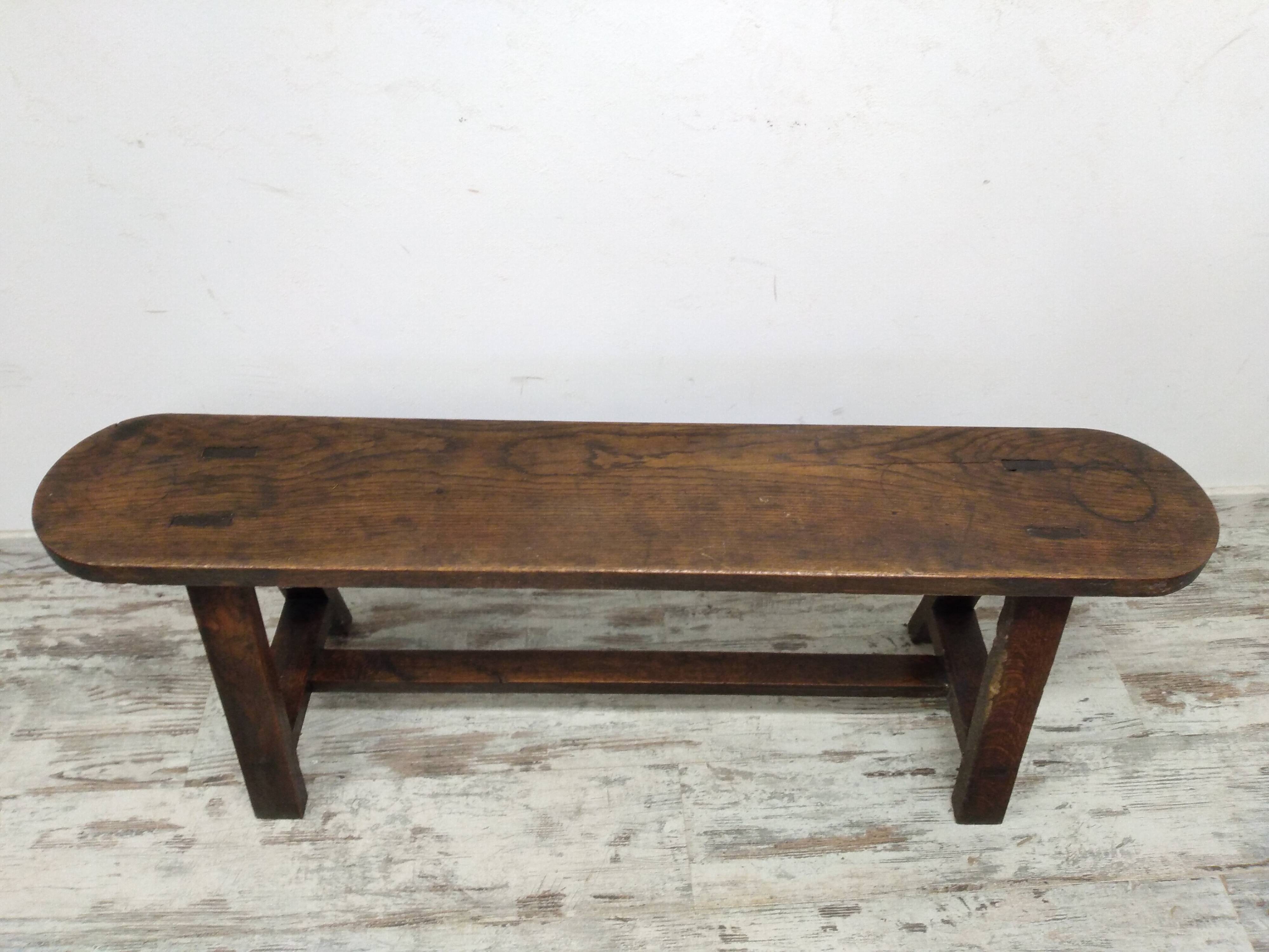 Antique solid wood bench