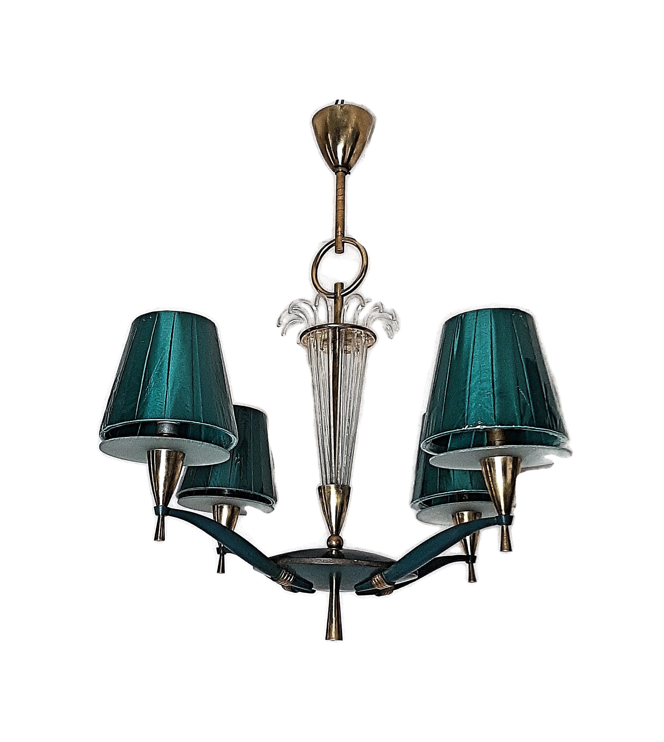 Chandelier of the end of the era art deco design 1940s