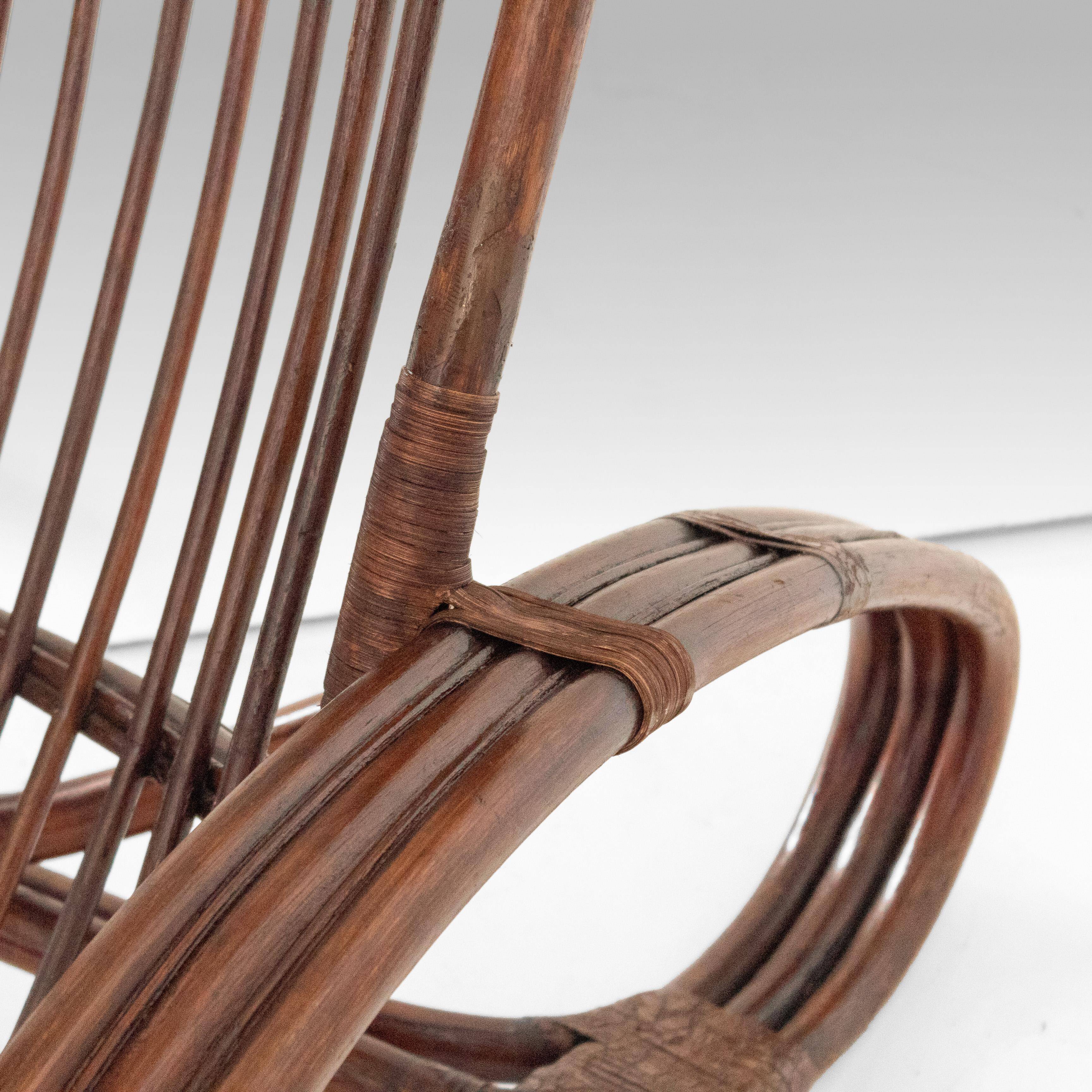 Mid Century Modern Bamboo Armchair, Italy 1960s