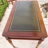 Green leather tray desk