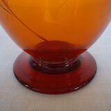 Blown and chiseled crystal vase