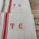 6 old monogrammed tea towels