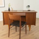 Classic freestanding desk from the 1950s, walnut veneer
