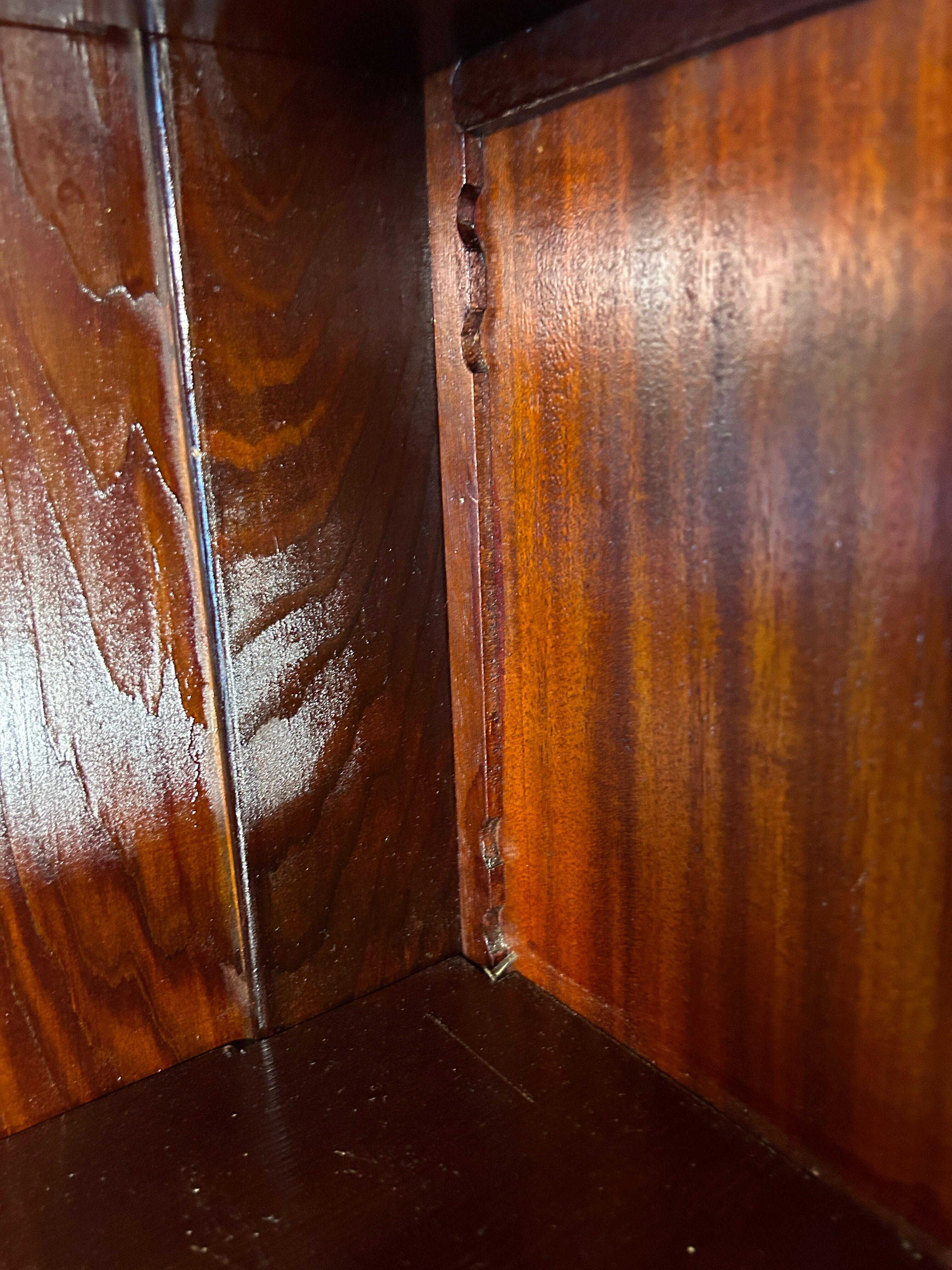 Antique Edwardian Bureau Bookcase with Inlaid Floral Detail – Early 20th Ce