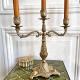 3-light gold candlestick
