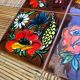 Vintage bamboo, rattan and Vallauris tiles table