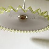 Suspension coupelle blanc vert