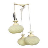Vintage cascade chandelier / glazed effect pendant