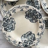8 deep ironware plates "Les Violettes" Salins