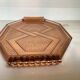 Plat plateau en verre rose style Rosaline C