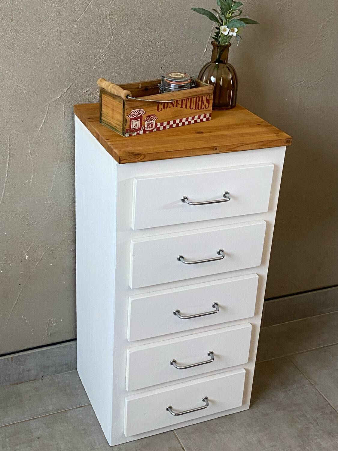 Vintage solid oak kitchen counter