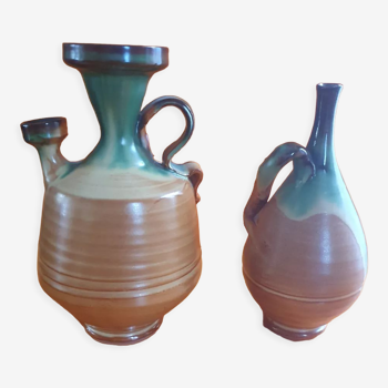 Lot de 2 vases emaillés