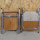 2 Eyrel folding chairs in chromed metal and skai 1970s