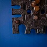 Brutalist wall sculpture